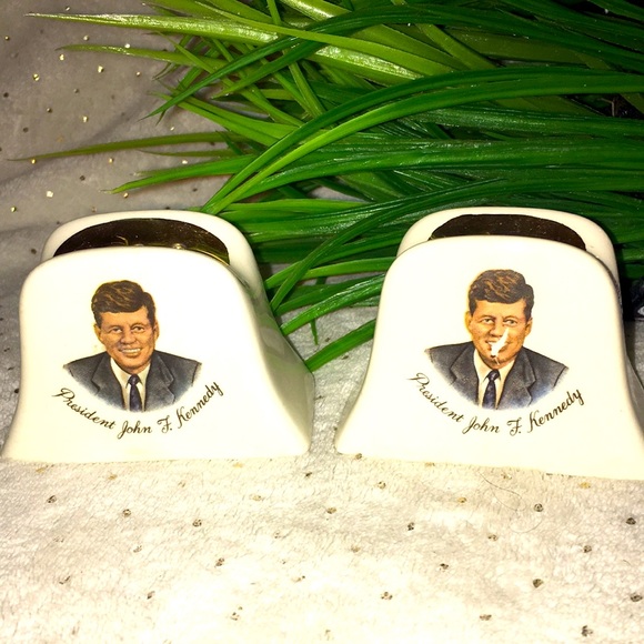 Kitchen Vintage President John F Kennedy Salt And Pepper Shakers